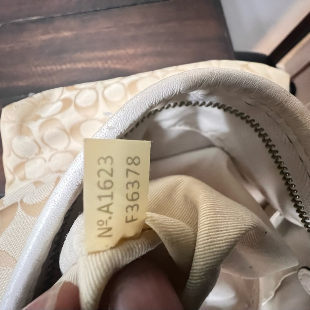 COACH F36378 Signature Classic Brown Leather/Khaki Jacquard Crossbody Bag - Picture 14 of 15